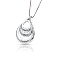 Personalized Names Water Drop Necklace