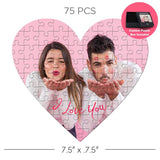 Custom Heart Shaped Jigsaw Puzzle 75pcs (Custom Box Included)