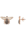 Honey Bee Stud Earrings Rosegold