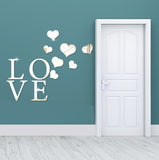 Acrylic LOVE Letter Mirror Decorative Wall Stickers