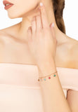 Florence Multi Coloured Gemstone Bracelet Gold