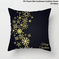 Gold Black Merry Christmas Pillowcase