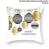 Gold Black Merry Christmas Pillowcase
