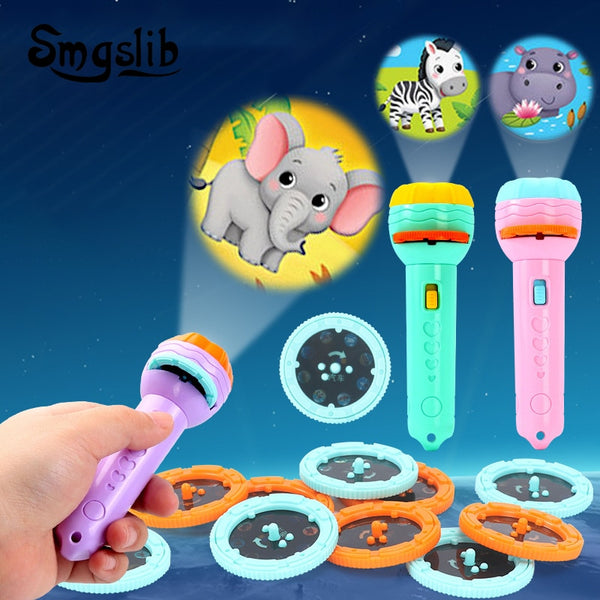 Baby Sleeping Story Book Flashlight Projector Torch Lamp
