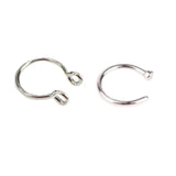 2pcs U Shaped Fake Nose Ring Hoop Septum Rings Stainless Steel