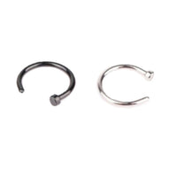 2pcs U Shaped Fake Nose Ring Hoop Septum Rings Stainless Steel