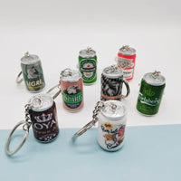 Simulation Beer Cans Keychain