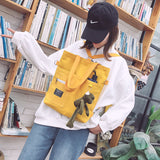 Canvas Women Girls Handbag with Pendant