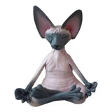 Sphynx Cat Meditation Yoga Statue