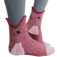 Funny and cute socks Knit Alligator, Chameleon, Shark, Fish