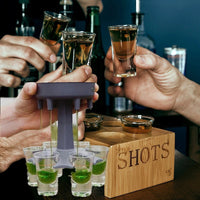 Liquor Dispenser 6 Shot Glass Wine Whisky Beer for Home party